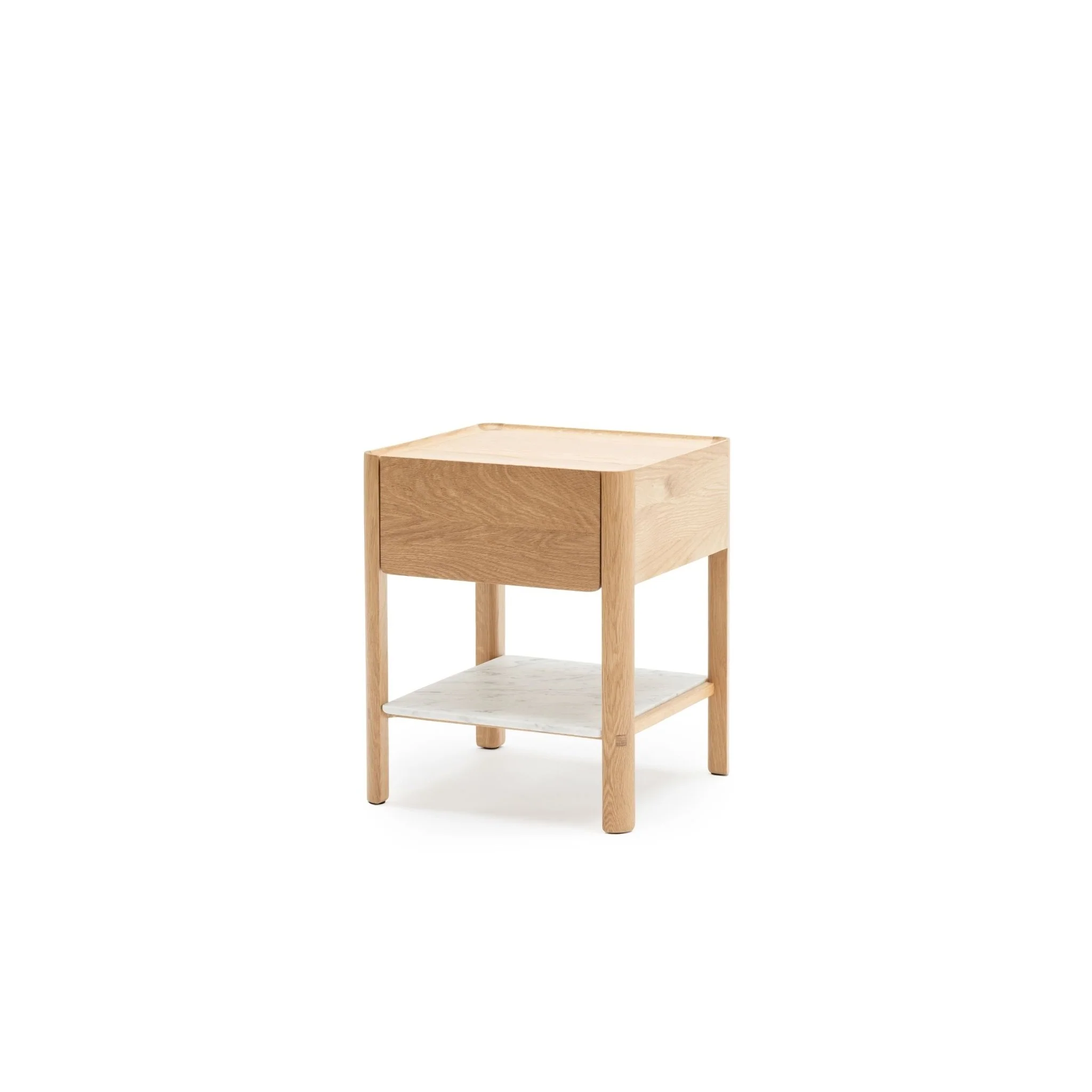 Tye Nightstand 45 - Light Oak & Bianca Carrara - Image 4