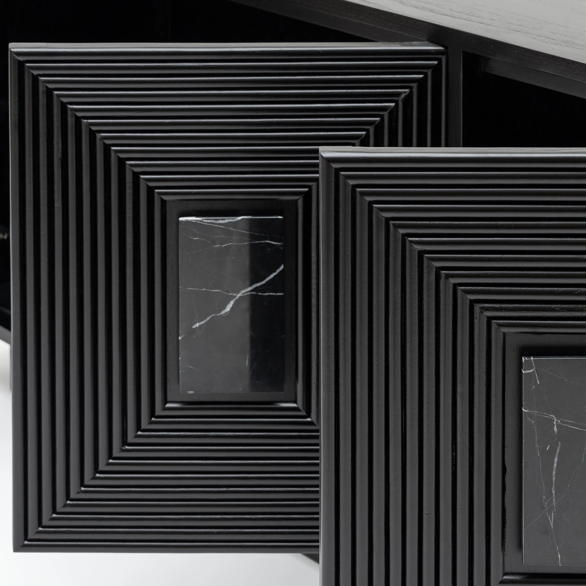 Verona 3 Door Sideboard - Black - Image 11