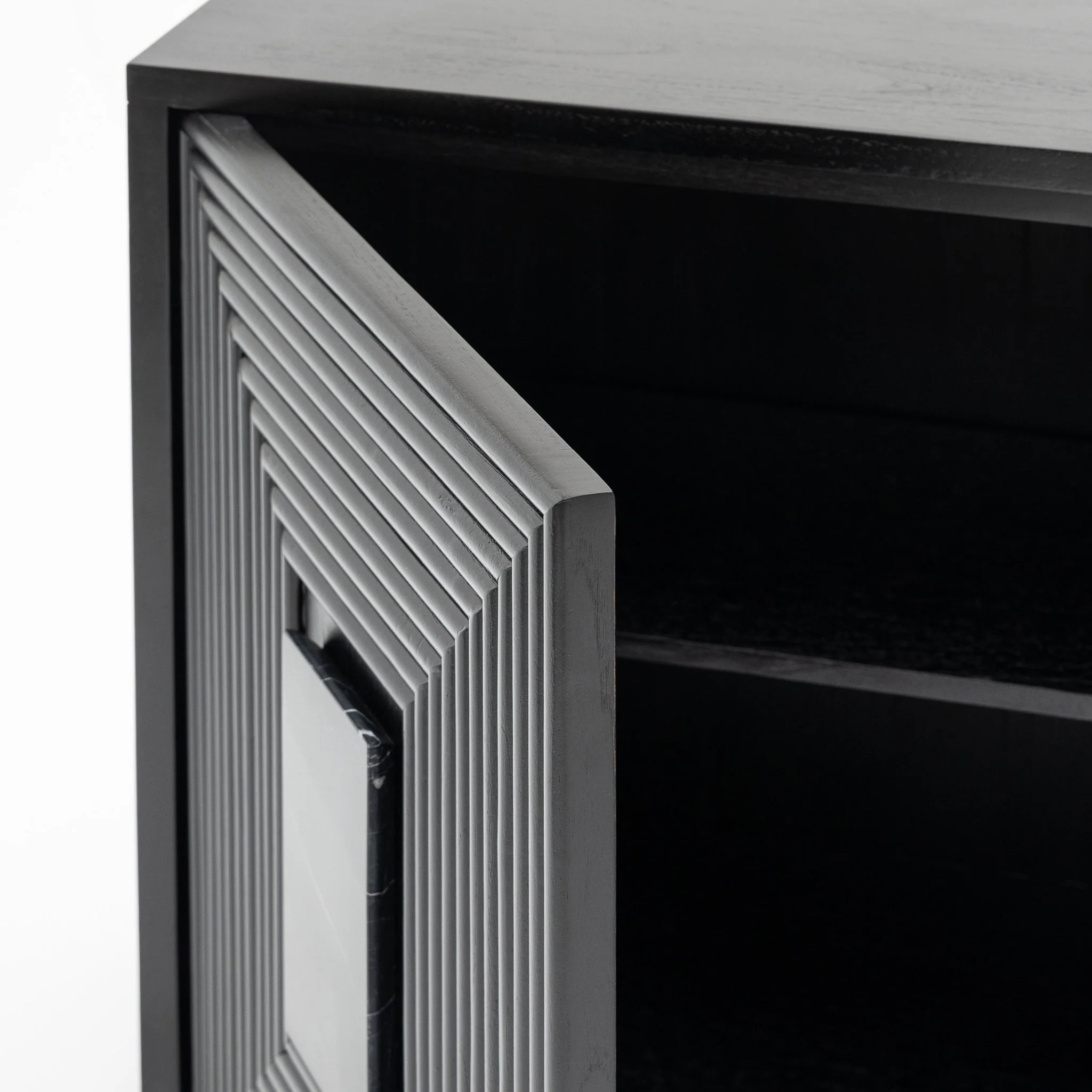 Verona 3 Door Sideboard - Black - Image 12