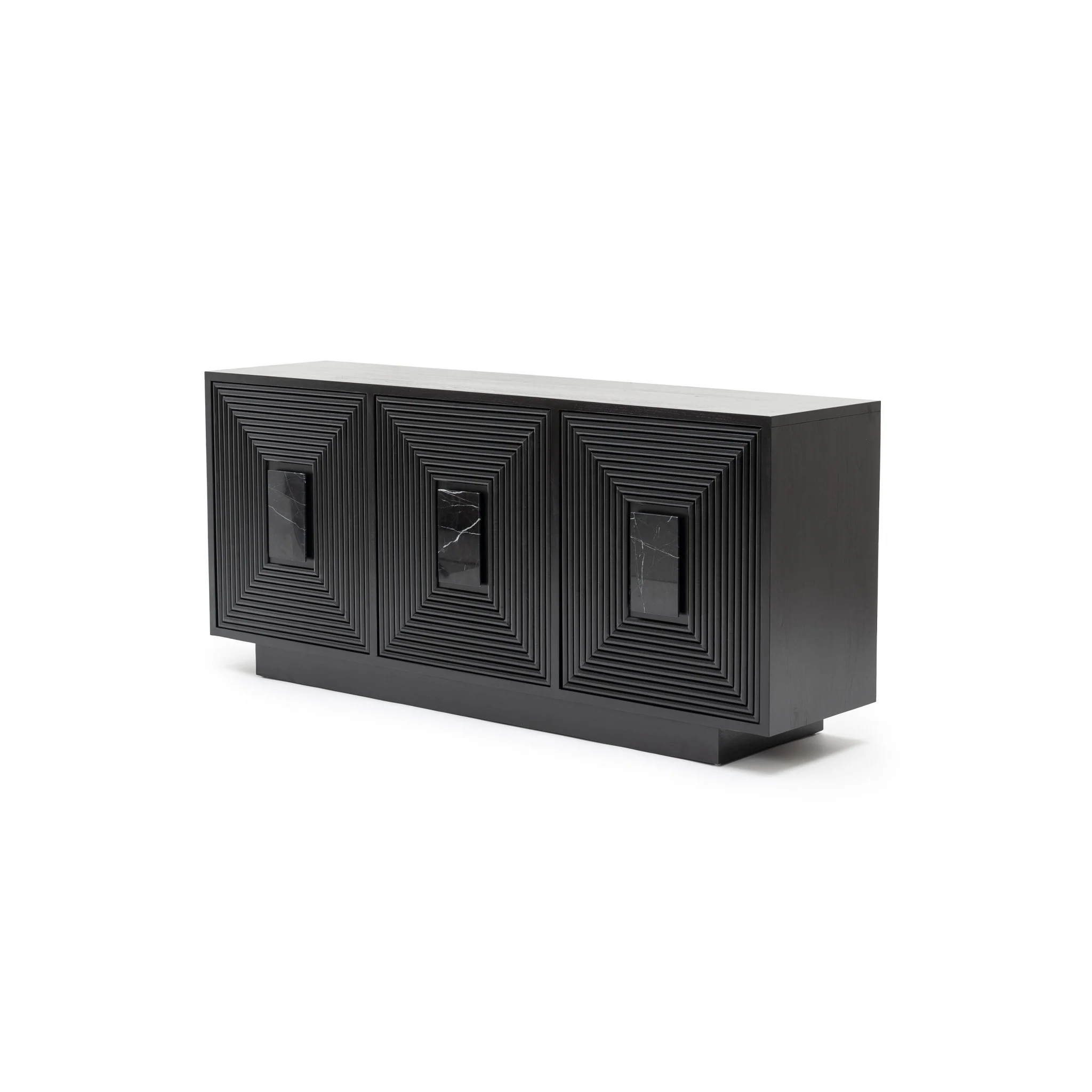Verona 3 Door Sideboard - Black - Image 2