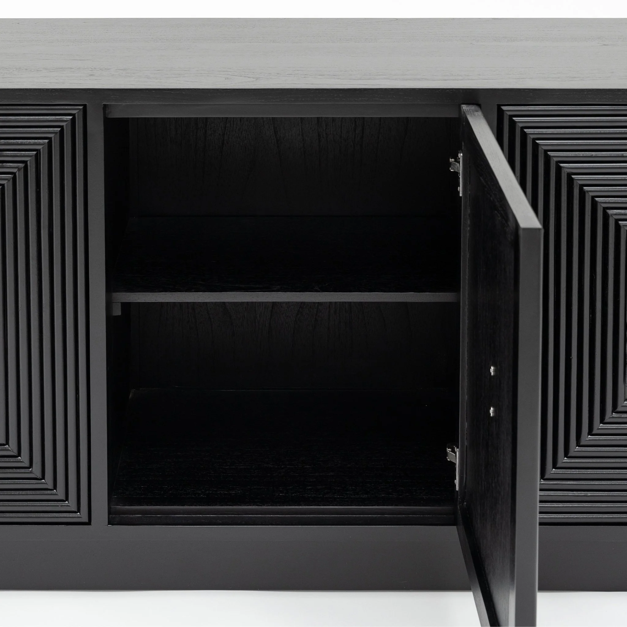 Verona 3 Door Sideboard - Black - Image 9