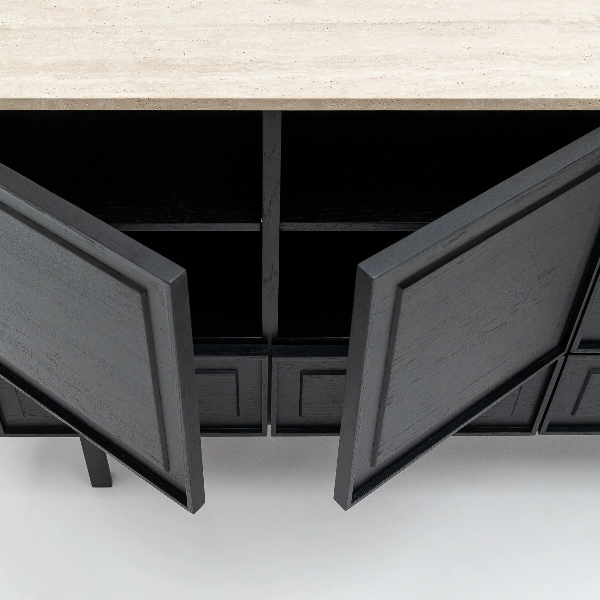 Yorke Highboard - Black Oak & Travertine - Image 17