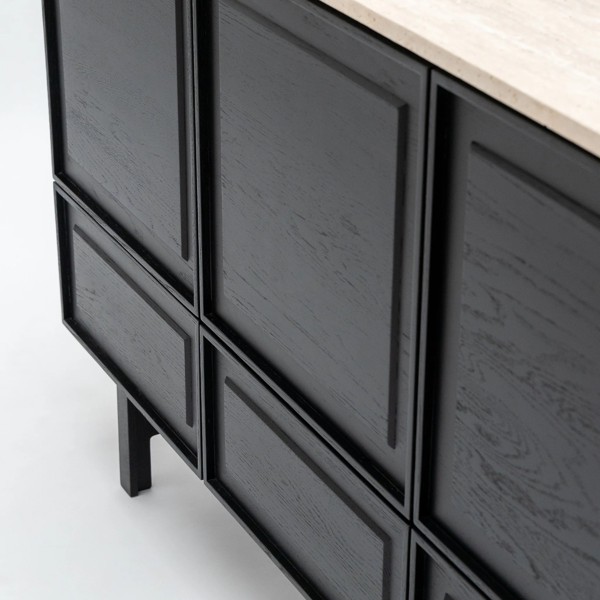 Yorke Highboard - Black Oak & Travertine - Image 20