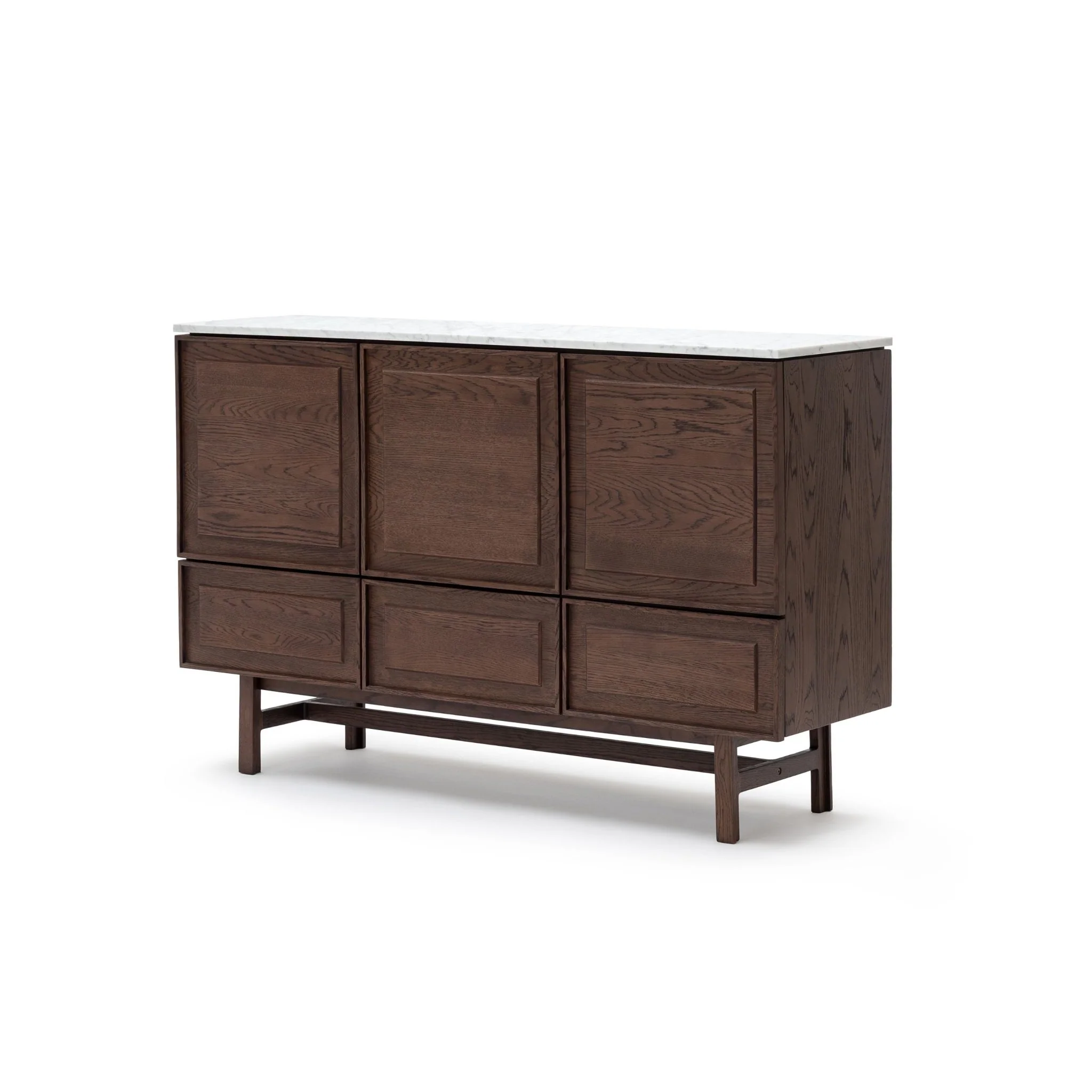 Yorke Highboard - Espresso Oak & Bianca Carrara