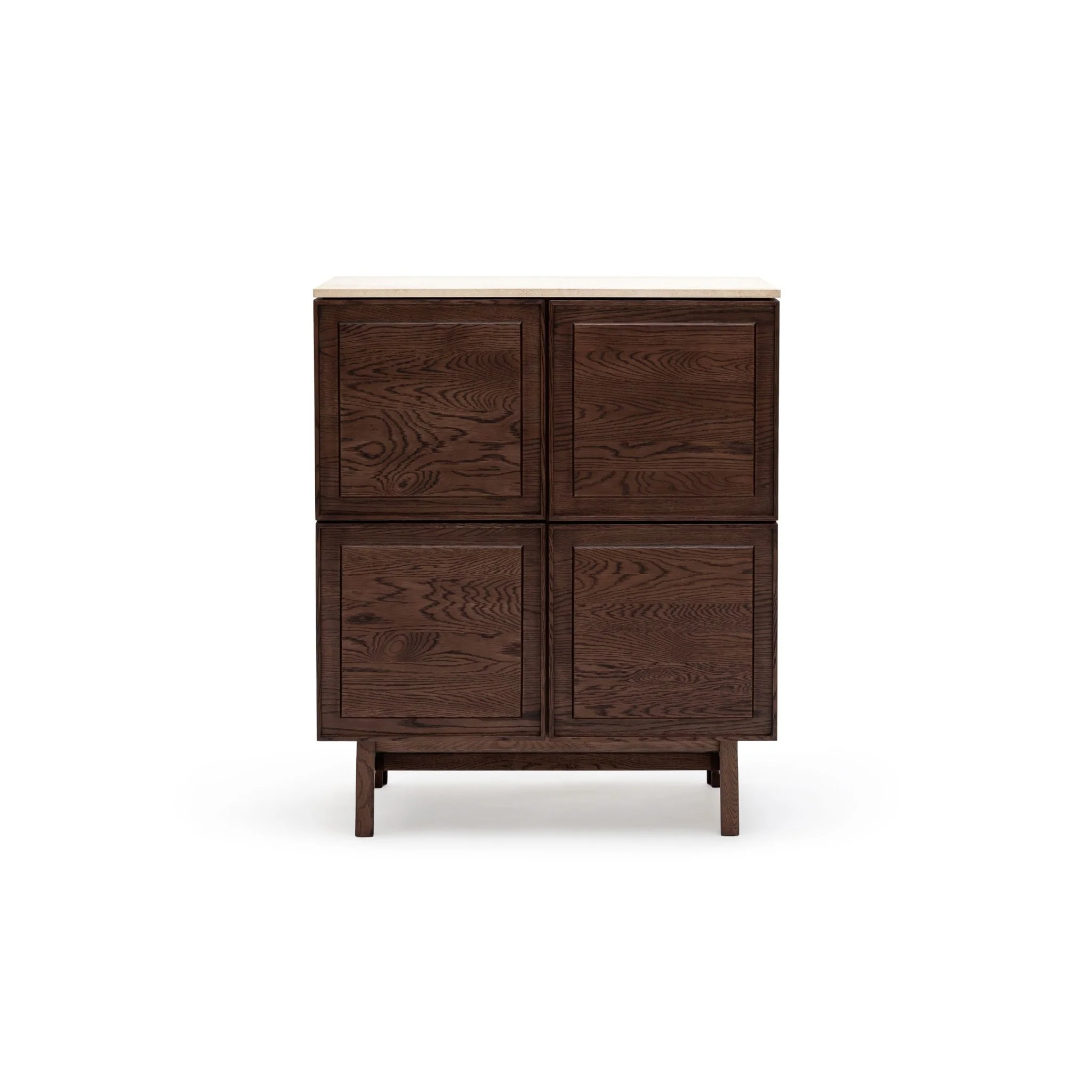 Yorke Highboard - Espresso Oak & Travertine - Image 2