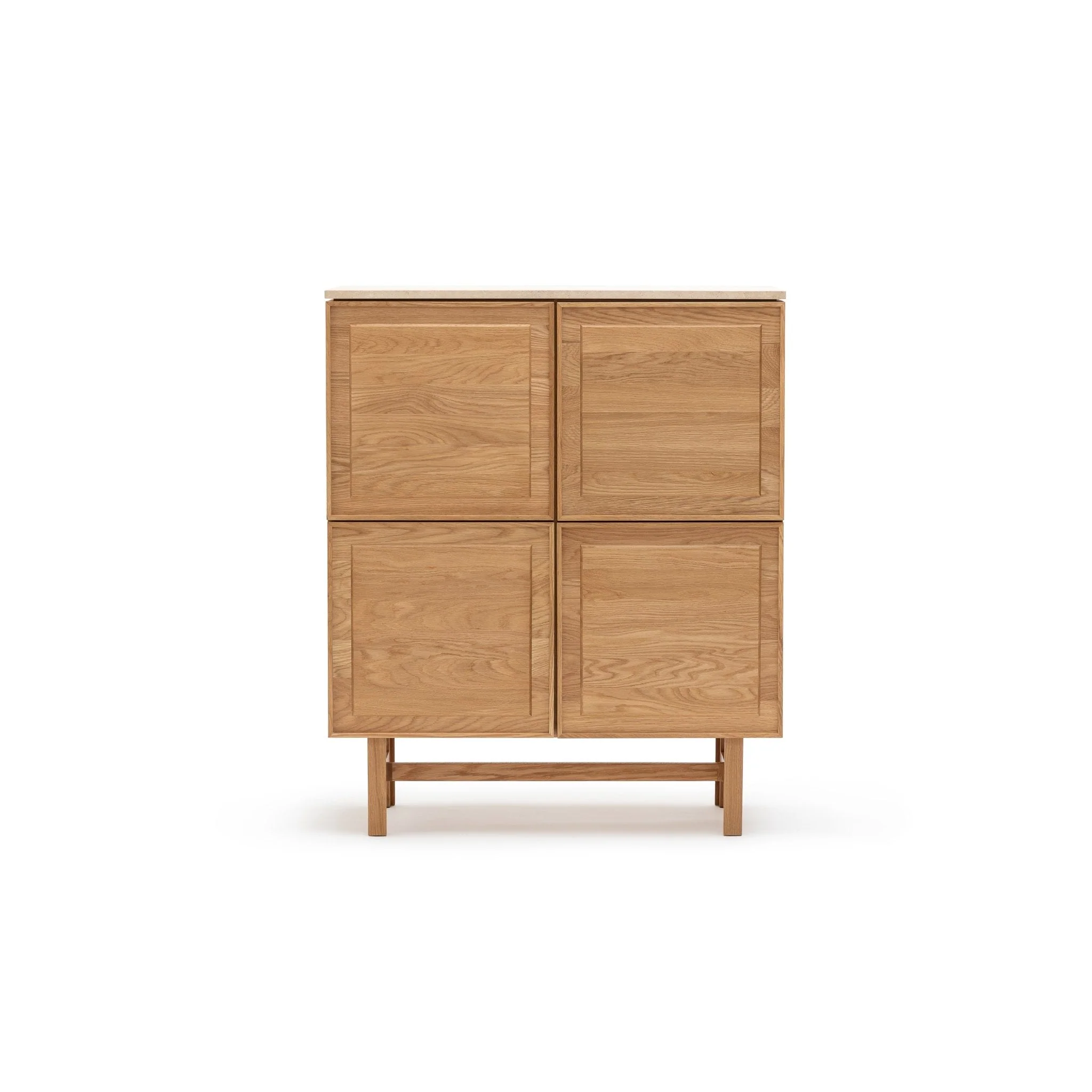 Yorke Highboard - Light Oak & Travertine - Image 2