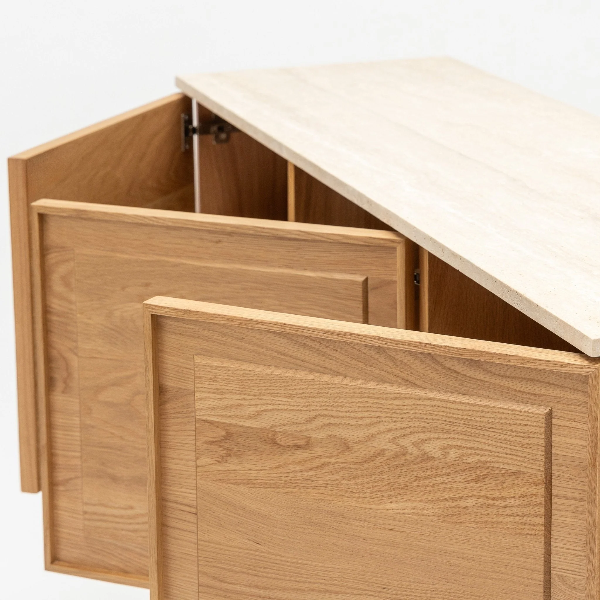Yorke Highboard - Light Oak & Travertine - Image 23