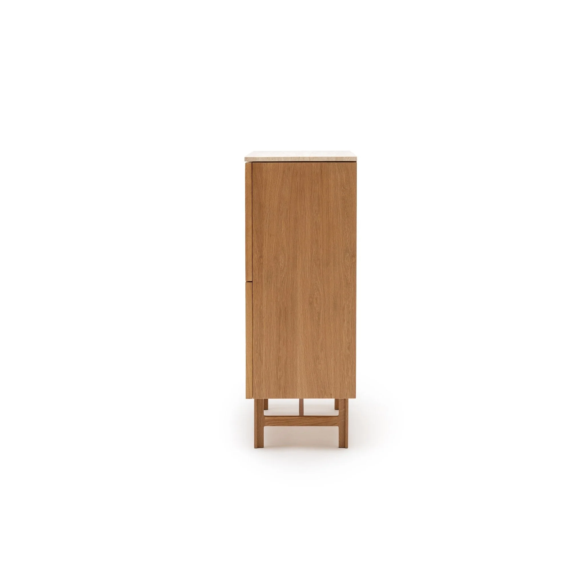 Yorke Highboard - Light Oak & Travertine - Image 4