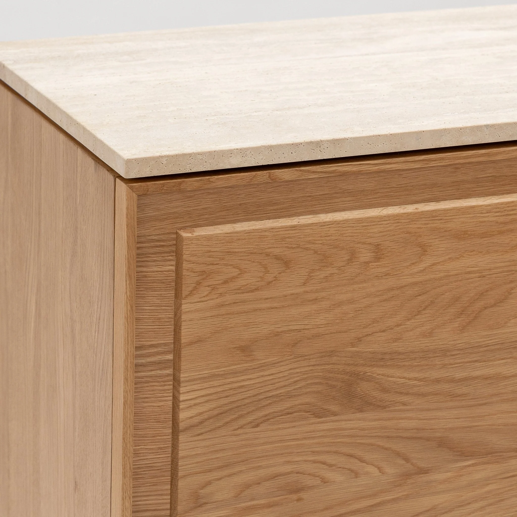 Yorke Highboard - Light Oak & Travertine - Image 6